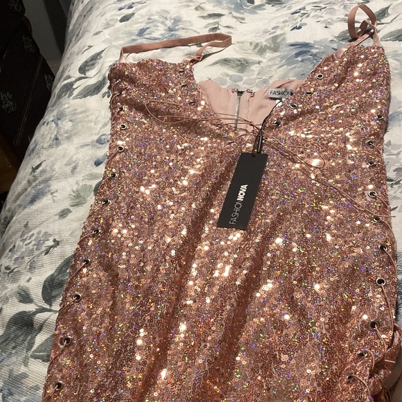 NWT sequins lace up jumpsuit 💗 - Picture 16 of 16